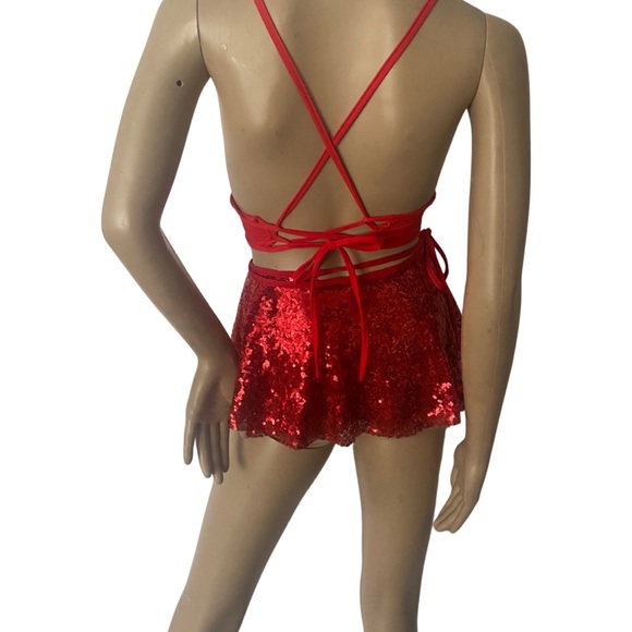 COPY - Cheeky sequins mini wrap skirt and top set - Picture 8 of 12